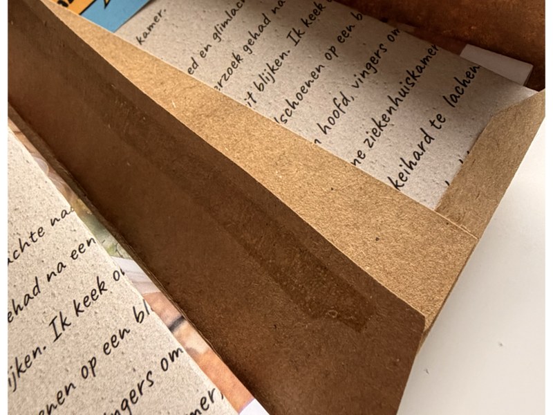 Letter, photo print and sticker