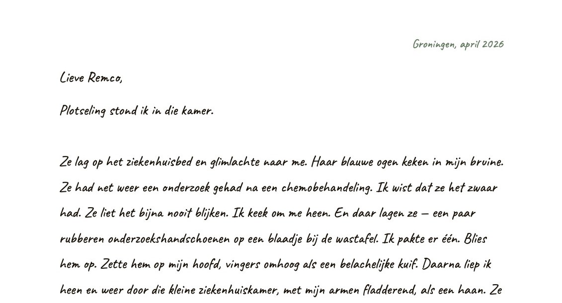 Letter on vintage paper